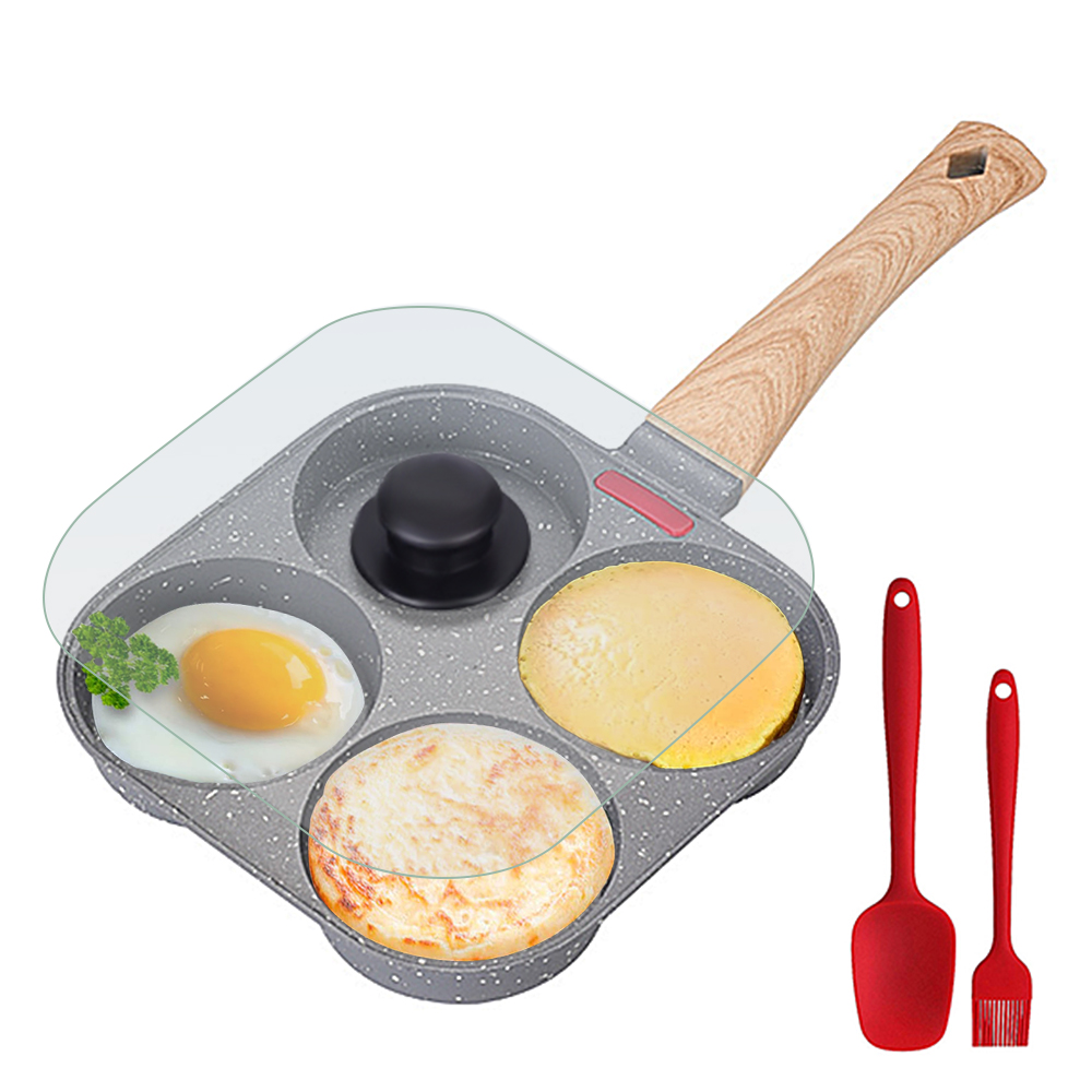 Non Stick 4-Cup Egg Frying Pan - Egg Waffle Pan ulasan dan harga