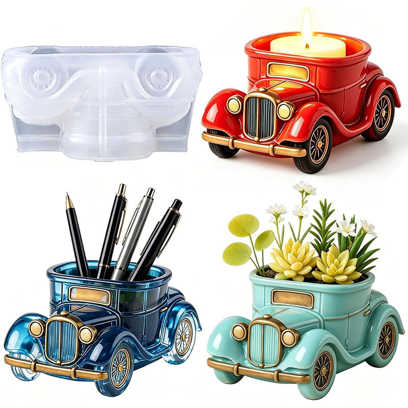 3D Vintage Bus Car Succulent P - Potsticker Mold ulasan dan harga