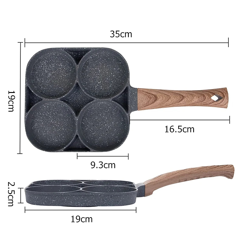 Pancake Egg Frying Pan 4 Cups  - Egg Waffle Pan ulasan dan harga