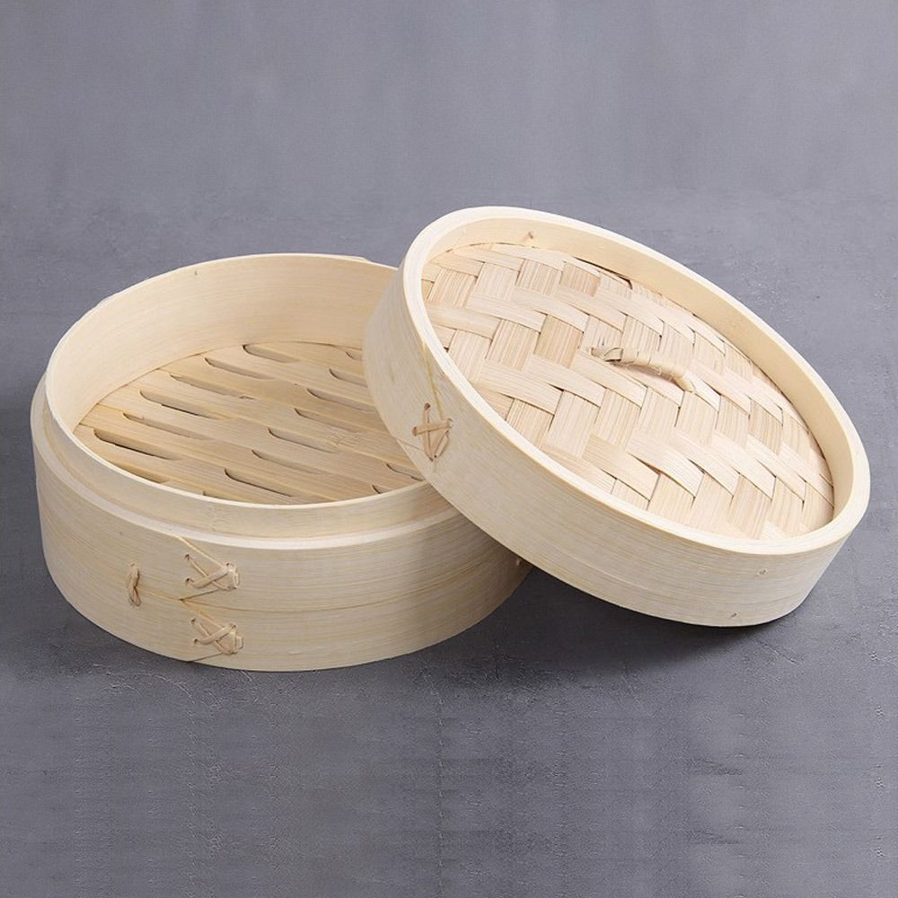 Bamboo Steamer Basket with Lid - Bao Steamer Bamboo ulasan dan harga