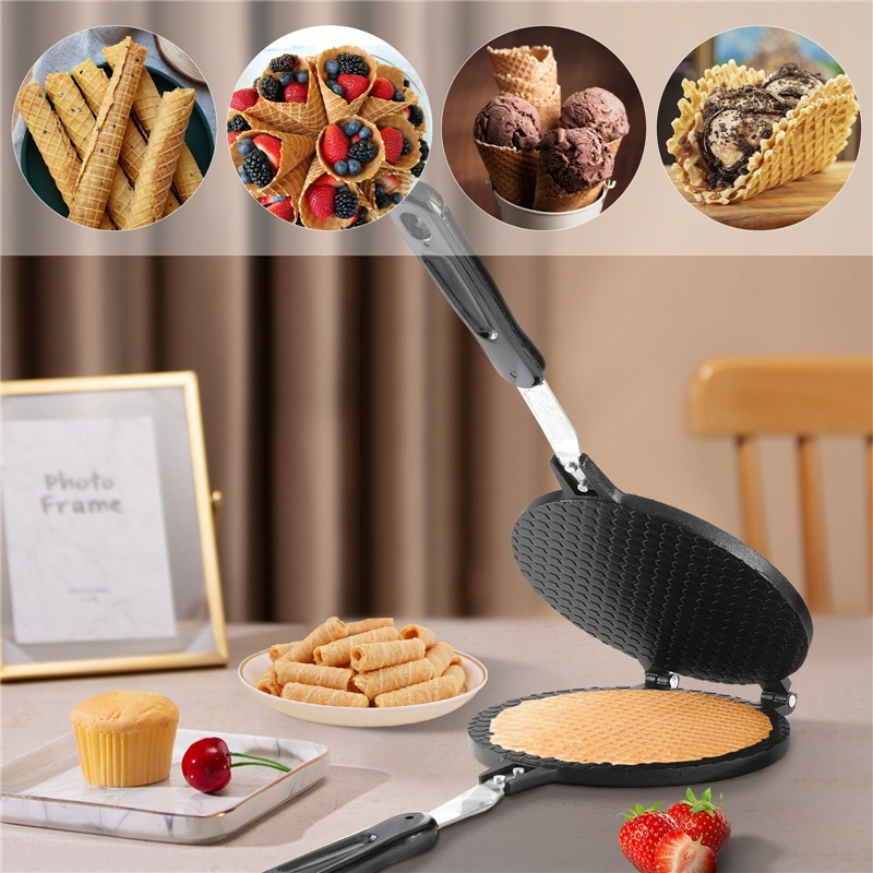 22cm Non-Stick Egg Roll Waffle - Waffle Cone Maker ulasan dan harga