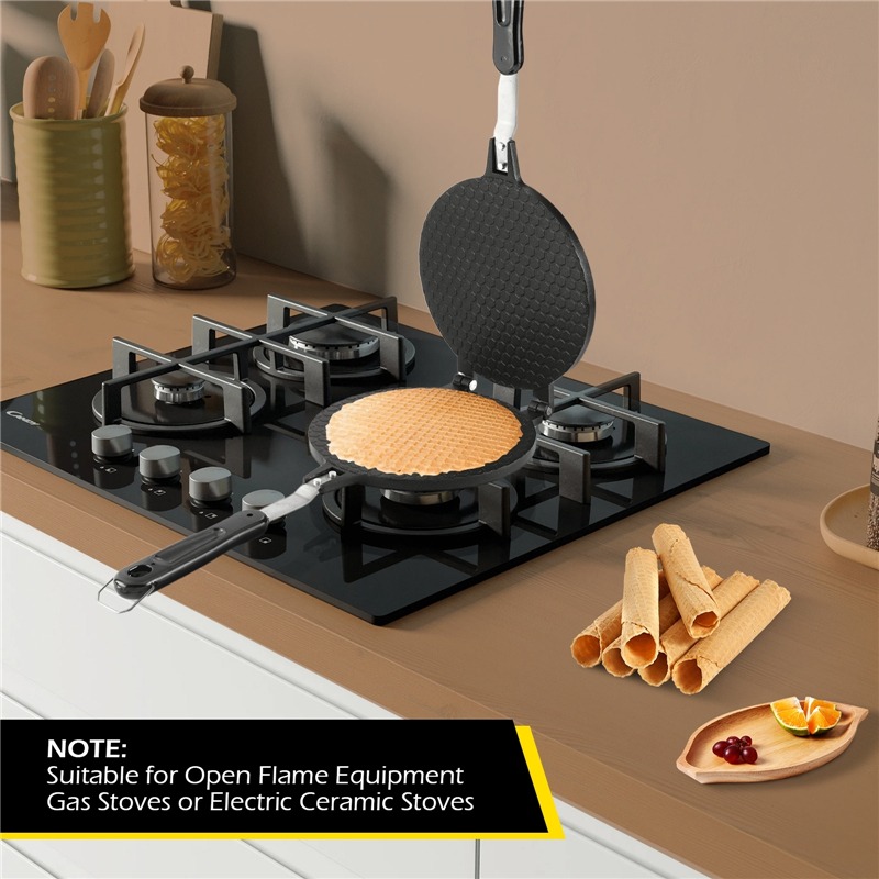 22cm Non-Stick Egg Roll Waffle - Waffle Cone Maker ulasan dan harga