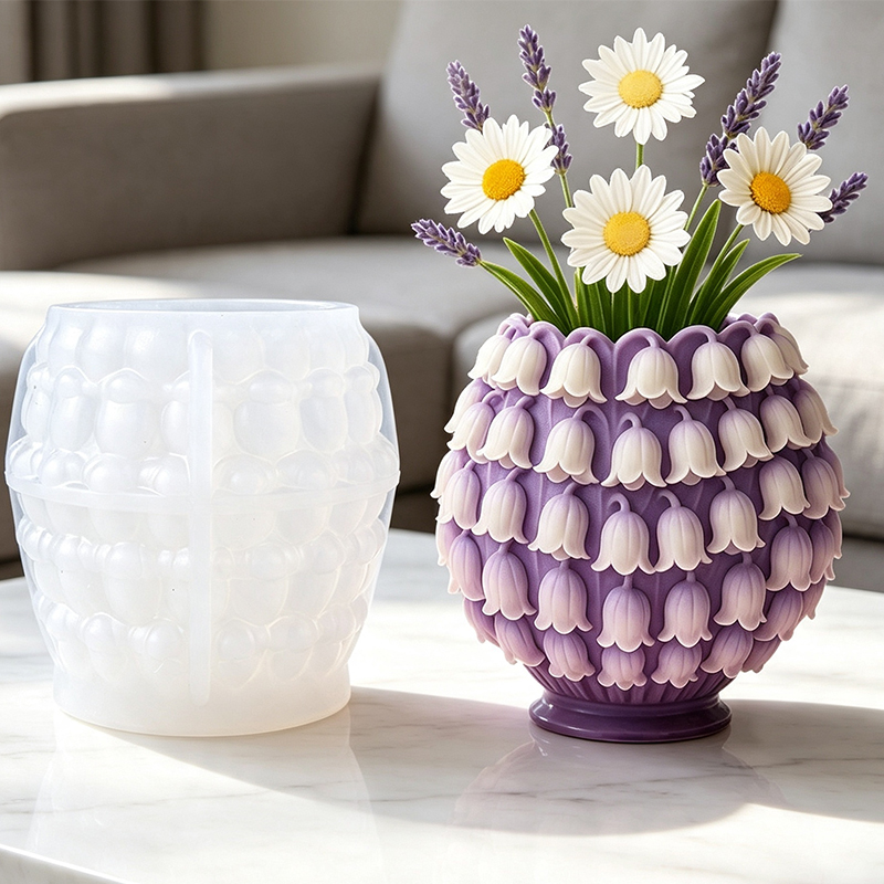 3D Lily of the Valley Vase Sil - Potsticker Mold ulasan dan harga