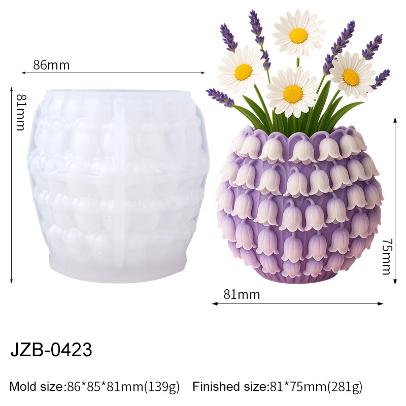 3D Lily of the Valley Vase Sil - Potsticker Mold ulasan dan harga