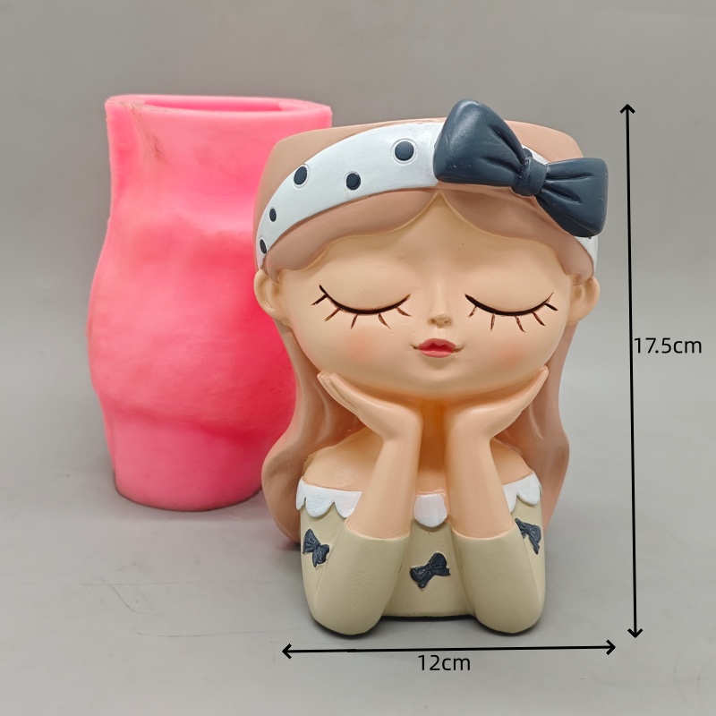 Silicone mold cute bow girl fl - Potsticker Mold ulasan dan harga
