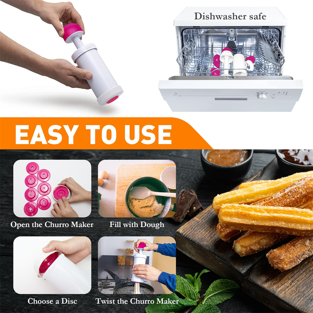 DIY Manual Cookie Press Maker  - Churros Maker Gun ulasan dan harga