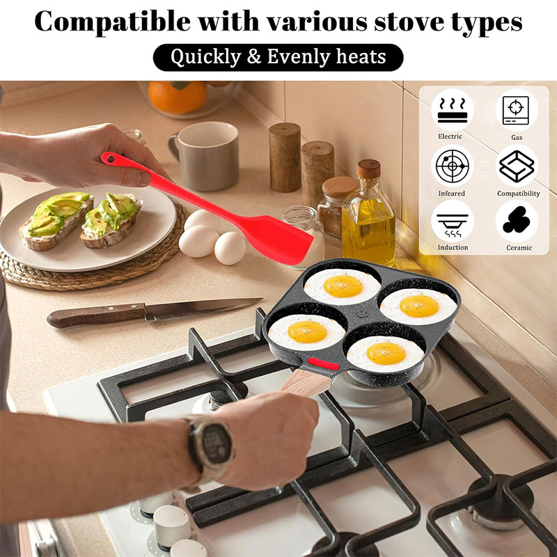 Deepened Egg Frying Pan with L - Mini Pancake Griddle ulasan dan harga