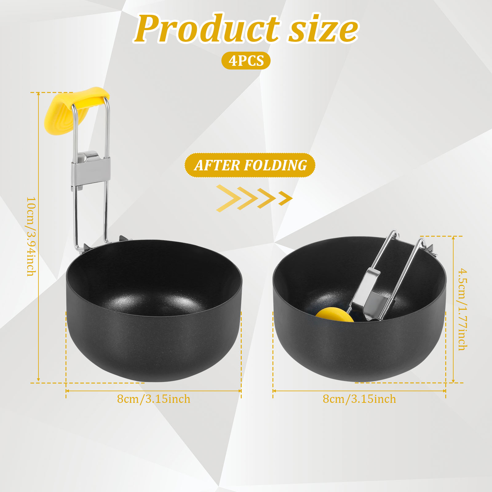 4 Pack Stainless Steel Egg Poa - Mini Pancake Griddle ulasan dan harga